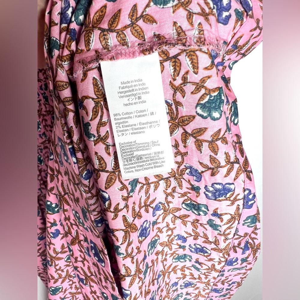 J. Crew Pink and Blue Floral Midi Dress - Picture 8 of 9